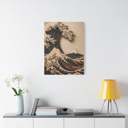 Layered Wood Great Wave Relief Wall Art & Canvas Print