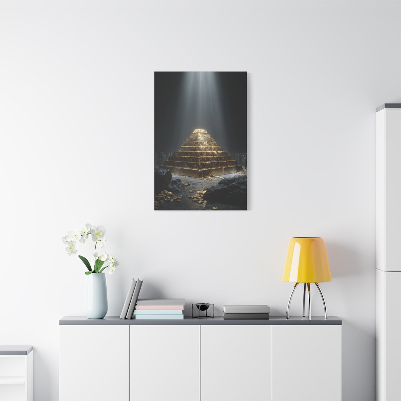 Monumental Gold Pyramid Treasury Wall Art & Canvas Print