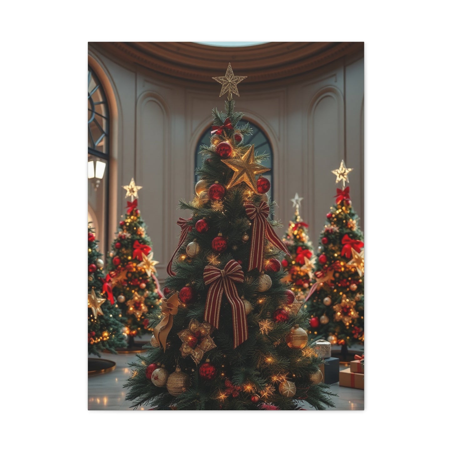 Supreme Christmas Trees & Wreath Art Beautiful Collection Wall Art & Canvas Print