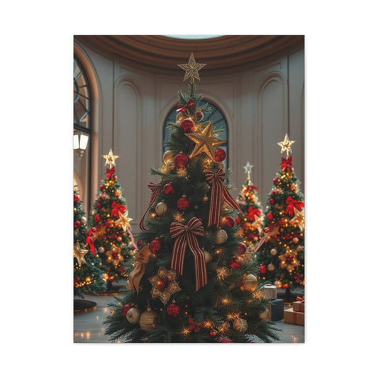 Supreme Christmas Trees & Wreath Art Beautiful Collection Wall Art & Canvas Print