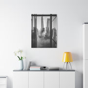 Executive Skyline Through Glass Wall Art & Canvas Print