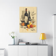 Minimalist Line Art Dining Still Life Wall Art & Canvas Print