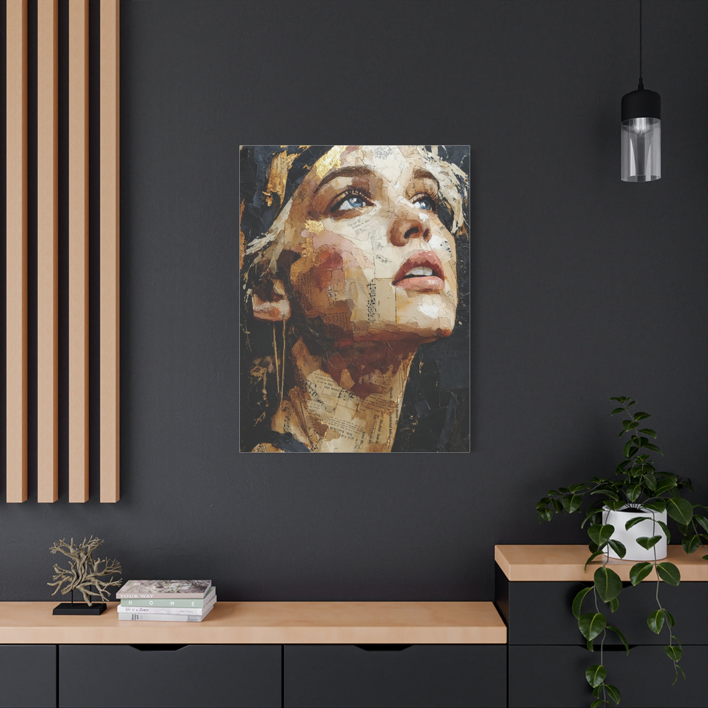 Golden Light Portrait Collage Wall Art & Canvas Print
