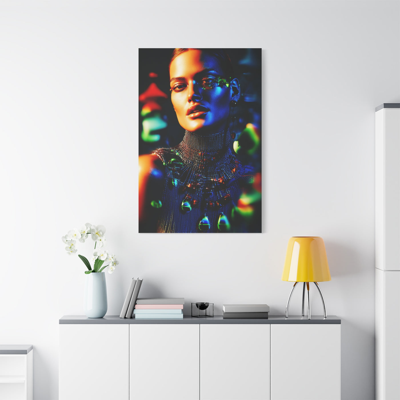 Luminous Fashion Portrait Contemporary Wall Art & Canvas Print
