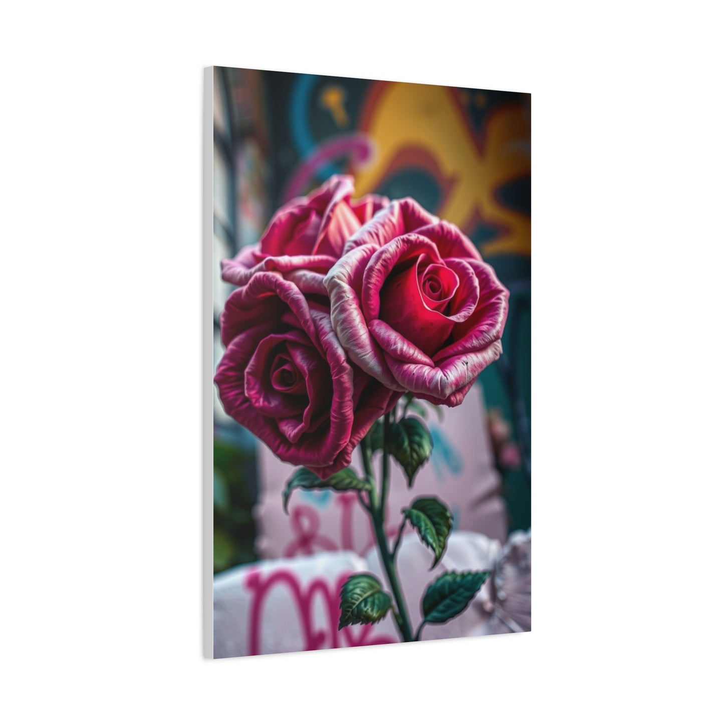 Graffiti Roses Art Premium Canvas 18 Wall Art & Canvas Print