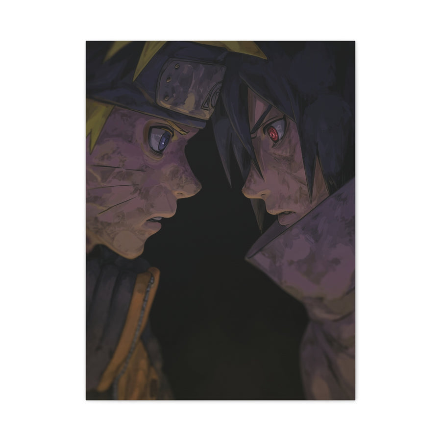 Naruto Uzumaki vs Sasuke Uchiha Final Stare Down Wall Art & Canvas Print