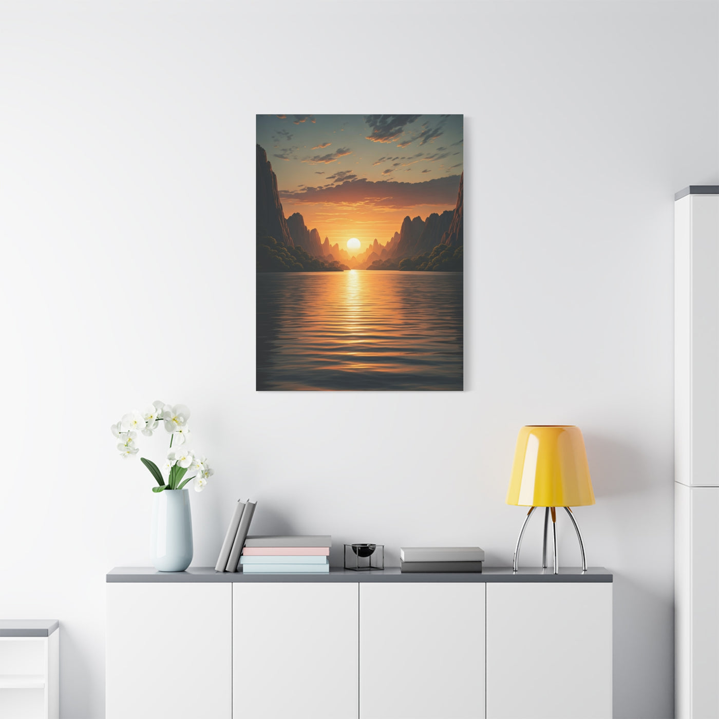 Tranquil Sunset Over Canyon Waters Wall Art & Canvas Prints