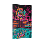 Retro Desert Flower Motel Pop-Art Wall Art & Canvas Print