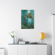 Green Bamboo Grove Mist Path Wall Art & Canvas Print