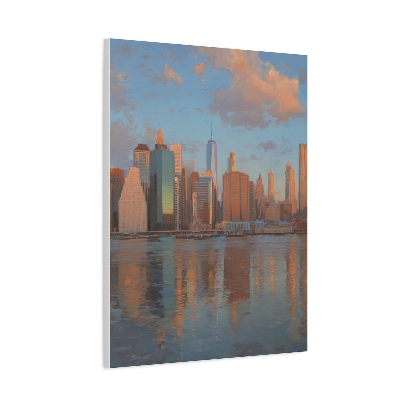 New York Skyline Morning Reflection Wall Art & Canvas Print