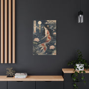 Japanese Koi Mermaid Moonlight Wall Art & Canvas Print