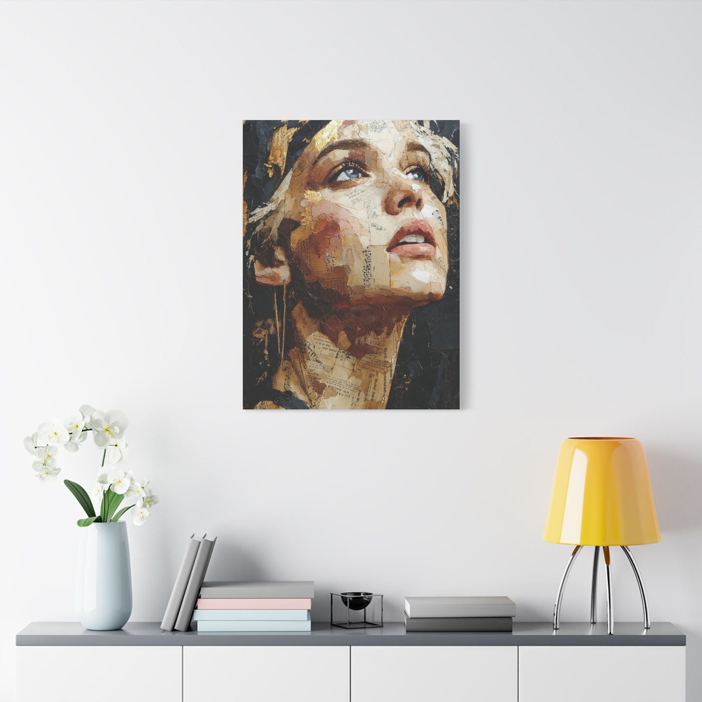 Golden Light Portrait Collage Wall Art & Canvas Print