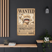One Piece Monkey D. Luffy Gear 5 Wanted Poster Wall Art & Canvas Print