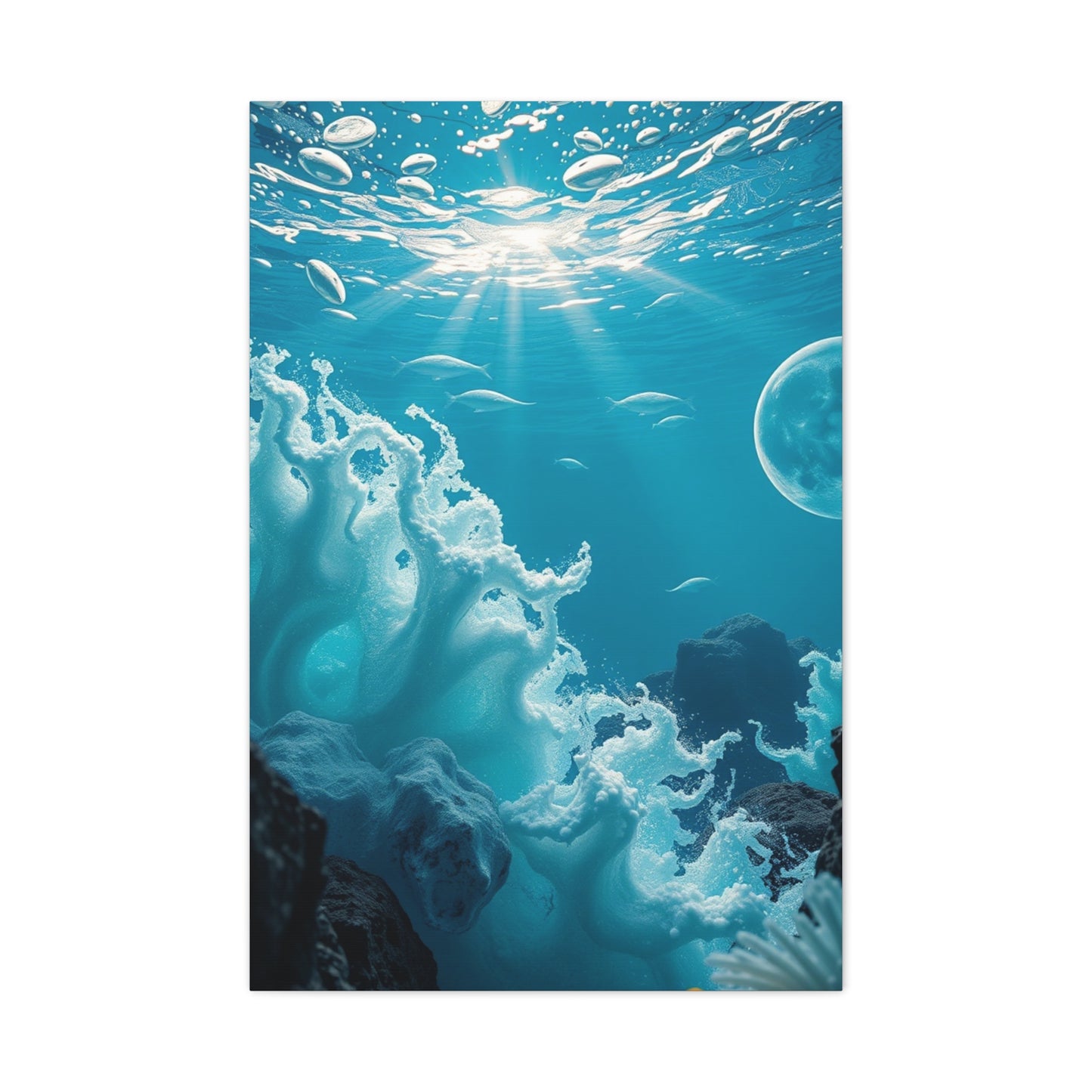 Cerulean Dreamscape Artwork Wall Art & Canvas Print
