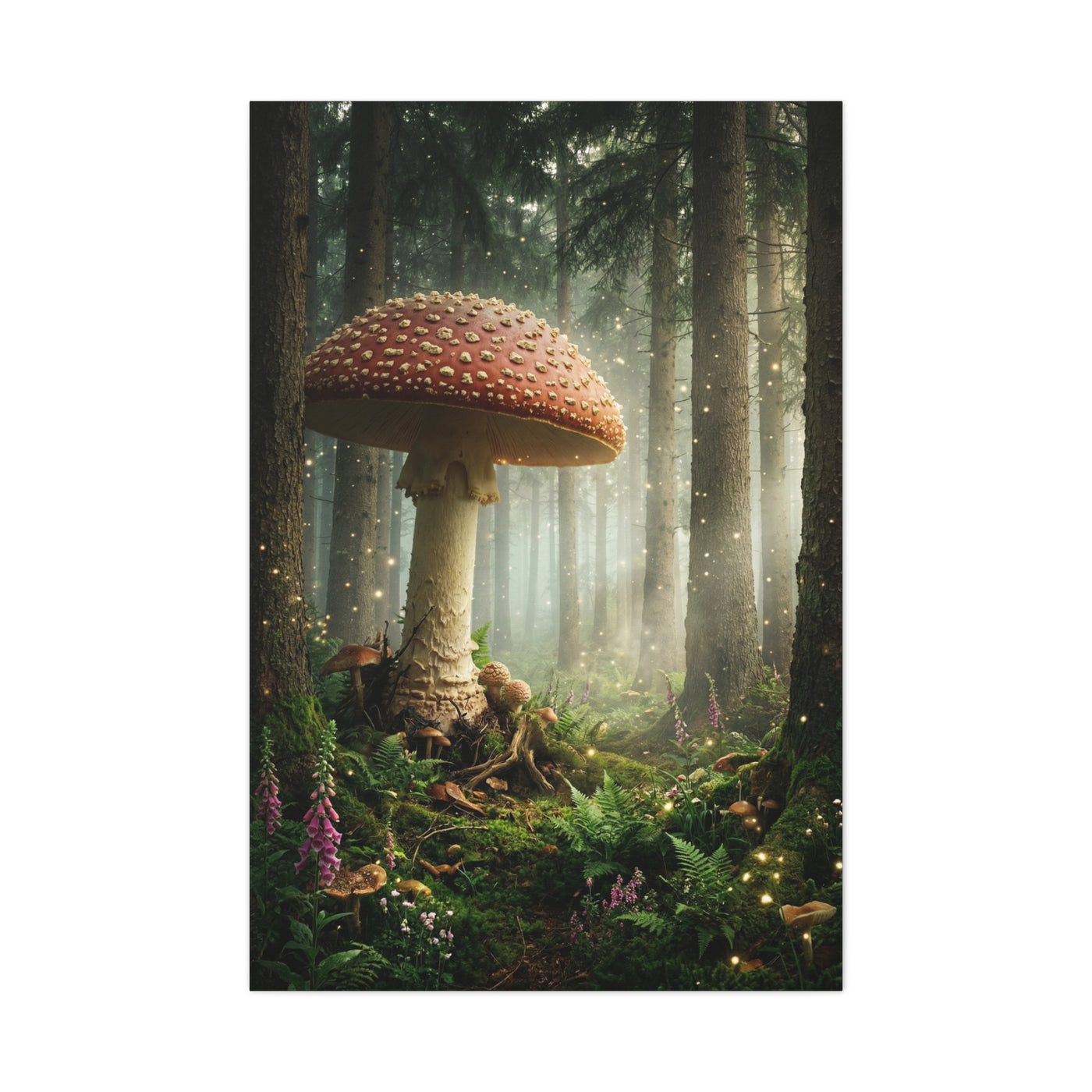 Enchanted Giant Amanita Forest Wall Art & Canvas Print