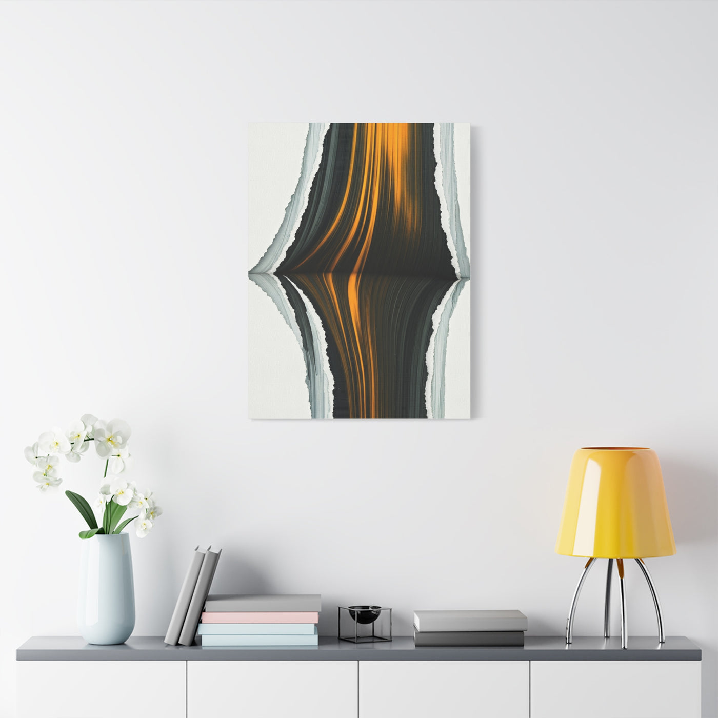 Vertical Gold Reflection Abstract Wall Art & Canvas Prints