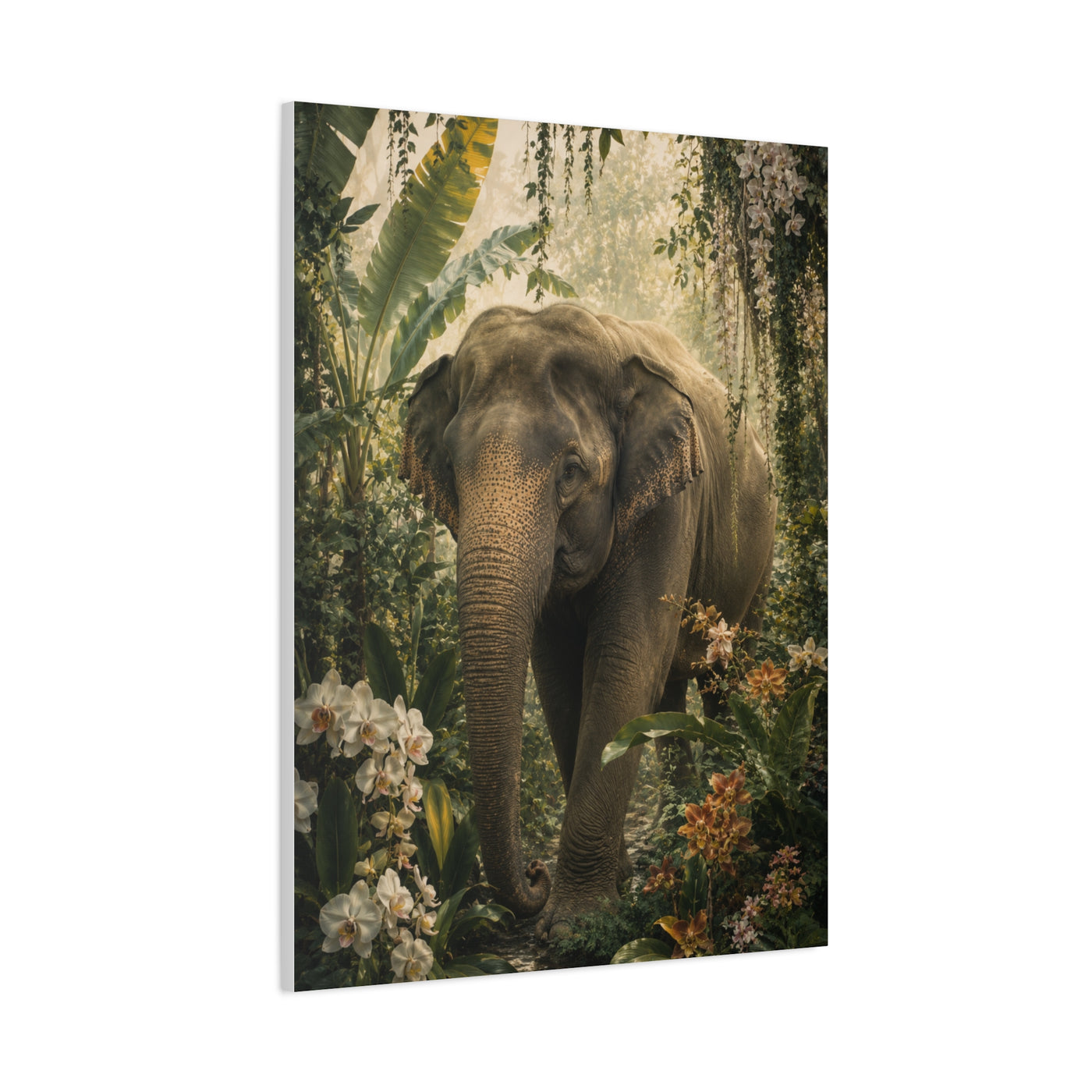 Majestic Elephant Jungle Portrait Tropical Wall Art & Canvas Print
