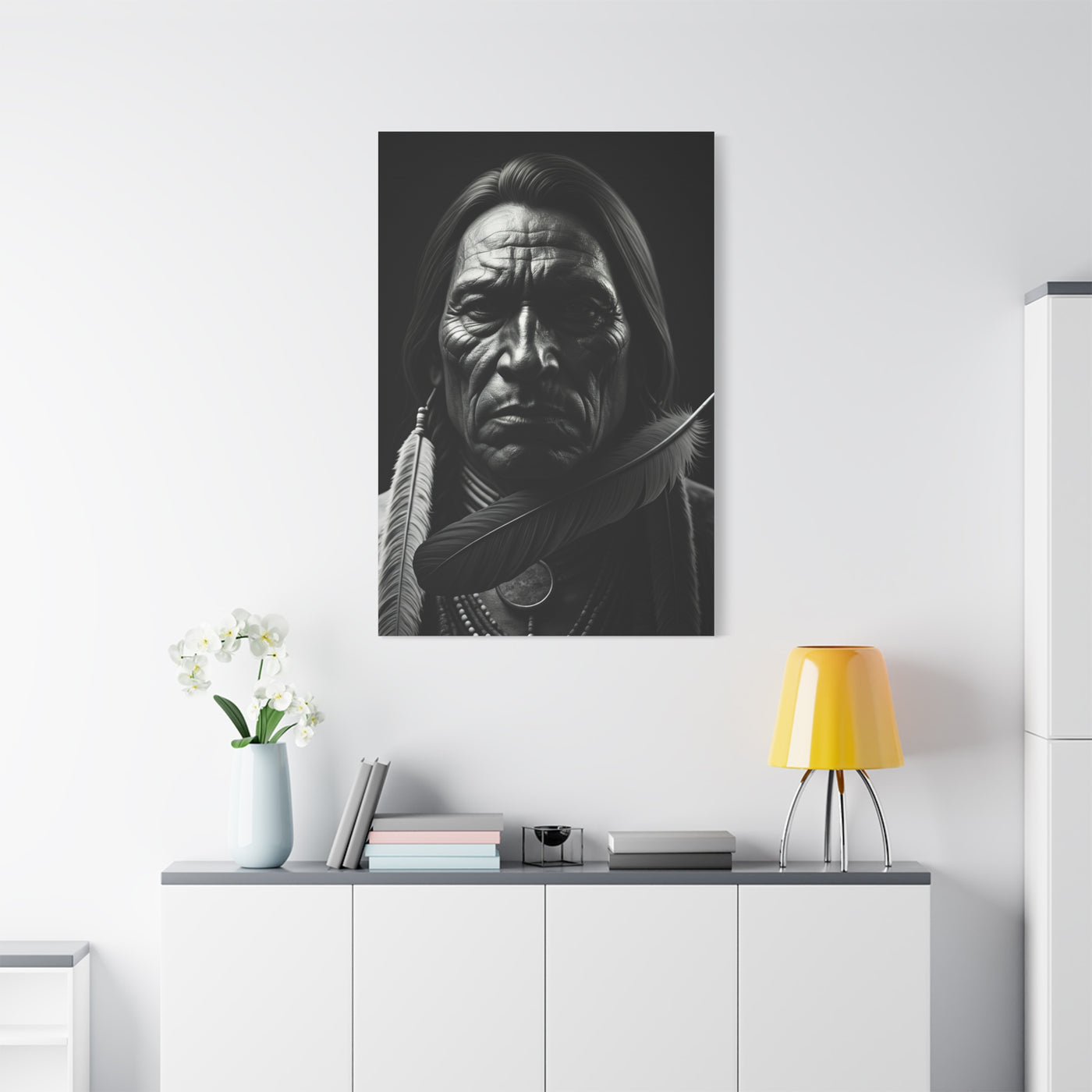 Weathered Resolve Black & White Portrait Wall Art & Canvas Prints