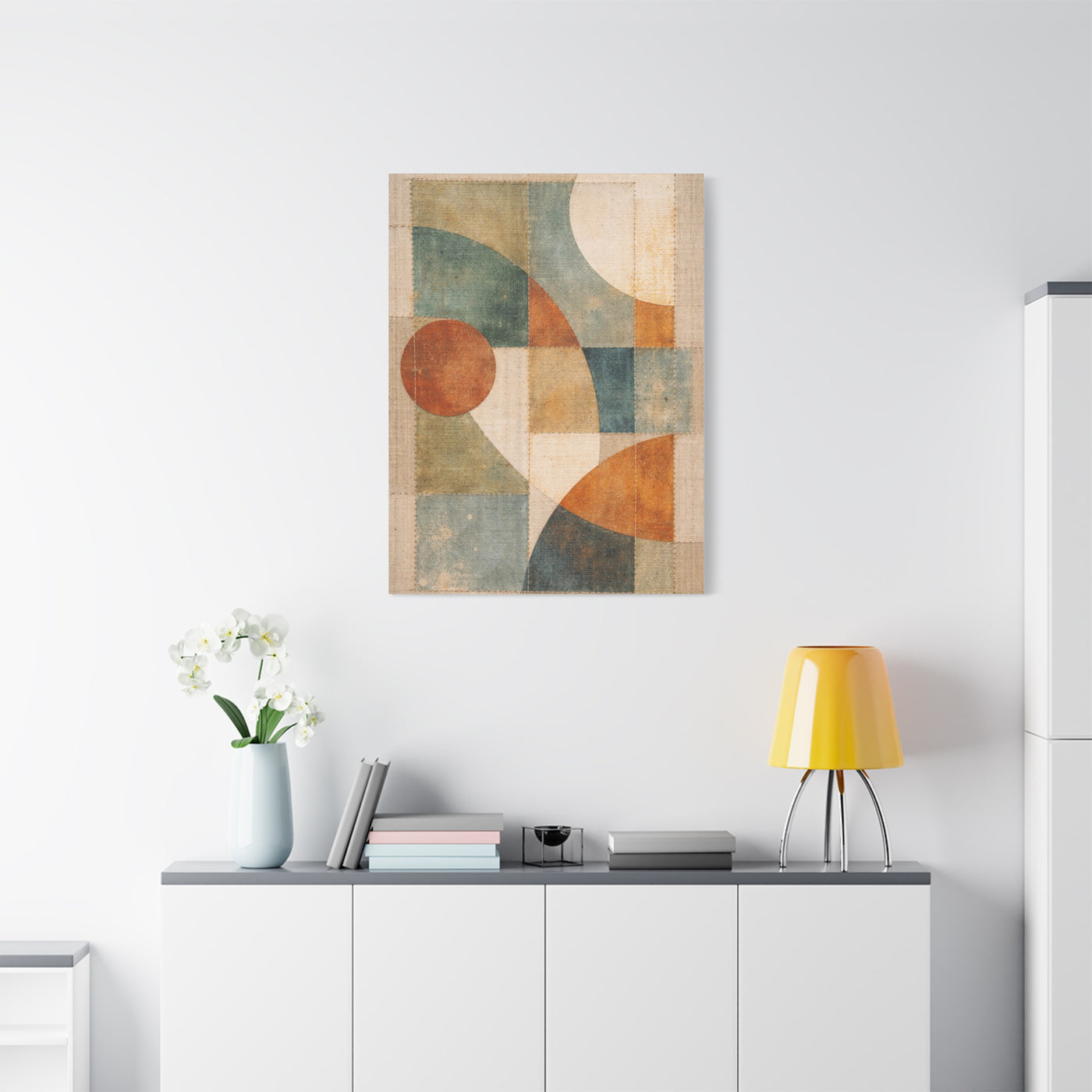 Stitched Geometric Canvas Abstraction Wall Art & Canvas Print