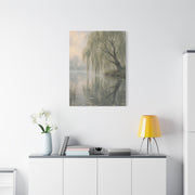 Misty Willow Reflection Lake Trees Wall Art & Canvas Print