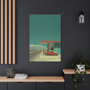 Minimal Desert Station Composition Wall Art & Canvas Print