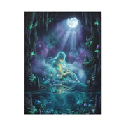 Moonlit Cave Surreal Figure Wall Art & Canvas Print