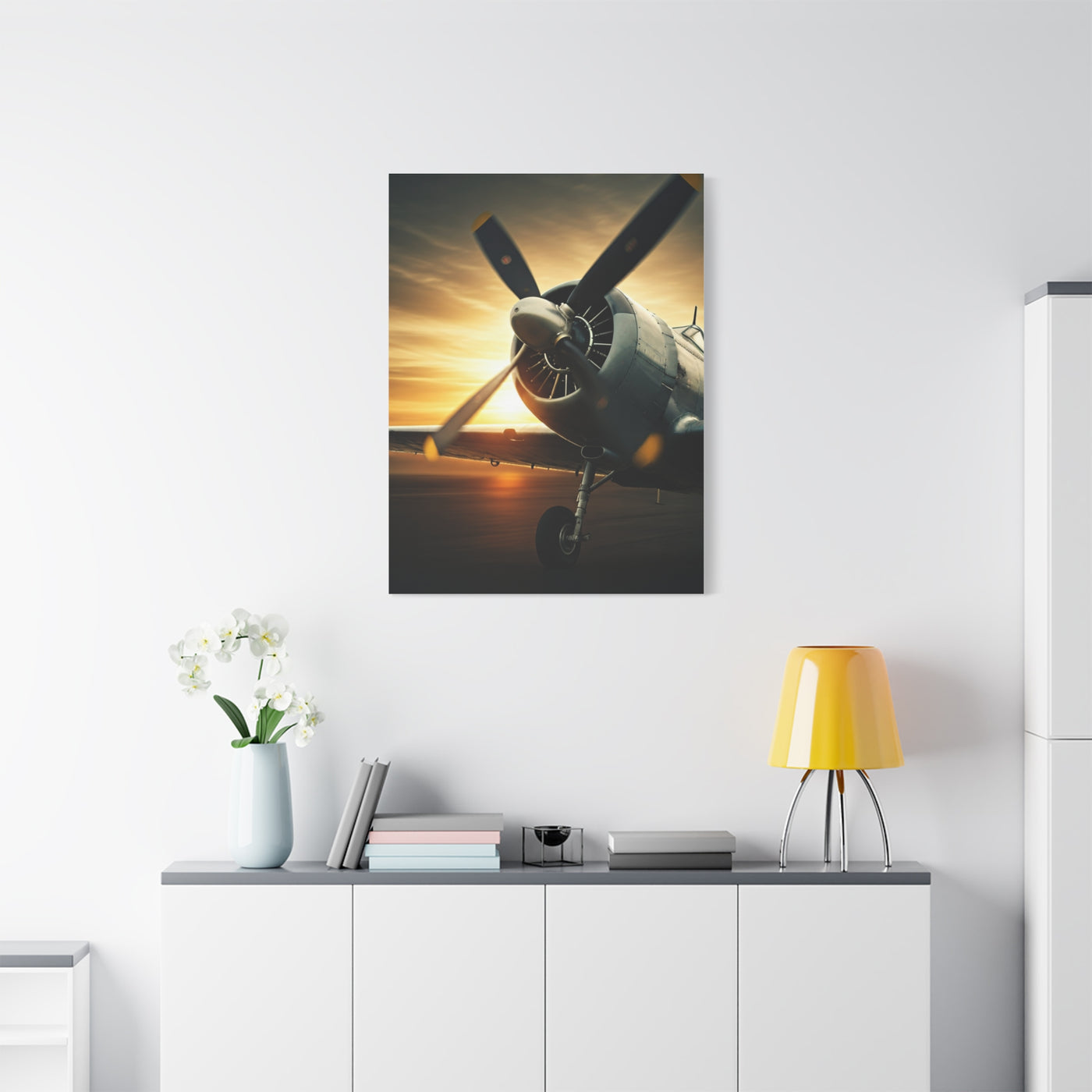 Propeller Power at Golden Hour Wall Art & Canvas Prints
