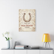 Rustic Horseshoe Folk Charm Poster Wall Art & Canvas Print