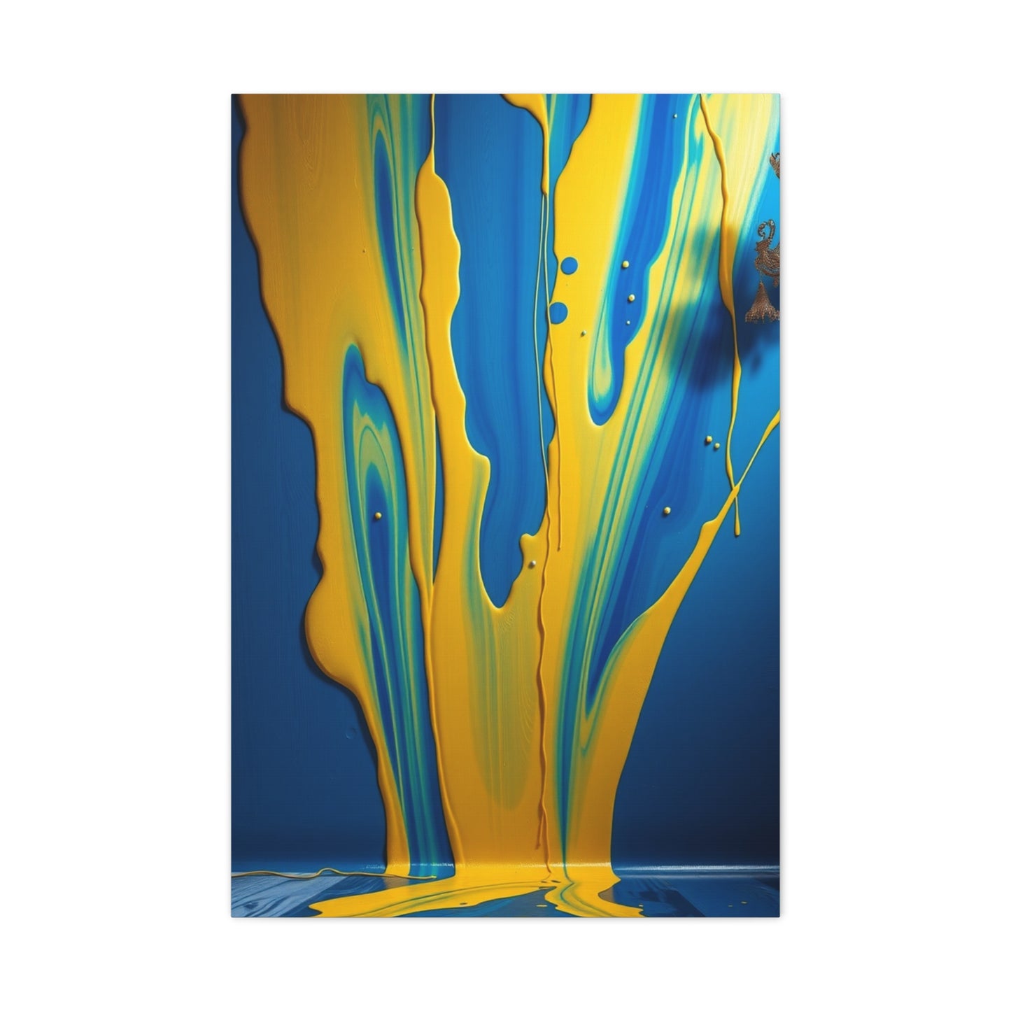 Blue & Yellow Art Premium Gallery Wall Art & Canvas Print