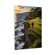 Cliffside Ocean Golf Green Wall Art & Canvas Print