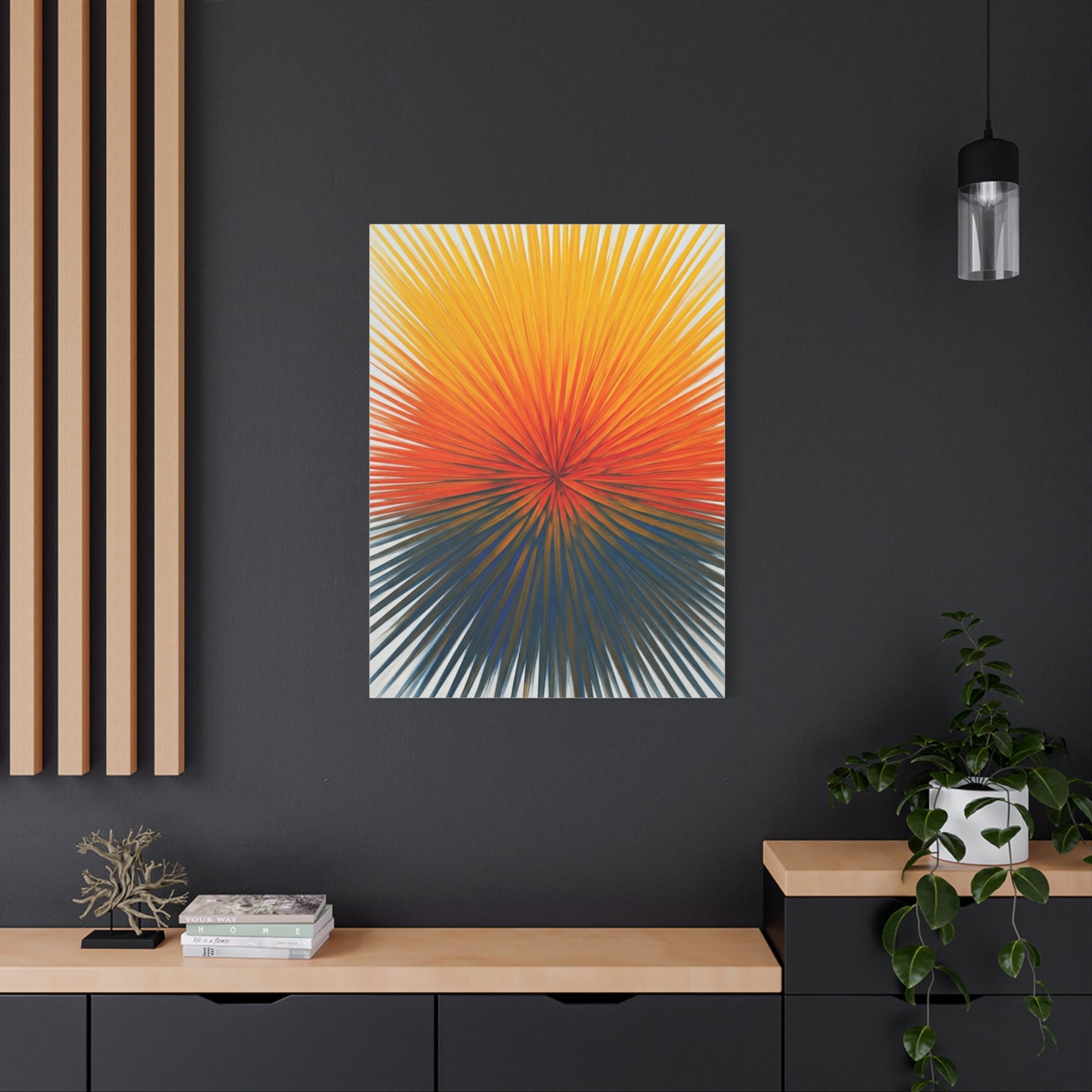Radiant Sunburst Horizon Abstract Wall Art & Canvas Prints