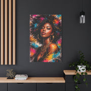 Afrocentric Graffiti-Style Portrait Wall Art & Canvas Print