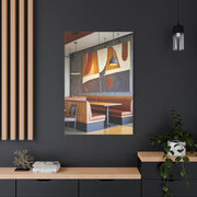 Warm Geometric Restaurant Booth Wall Art & Canvas Print