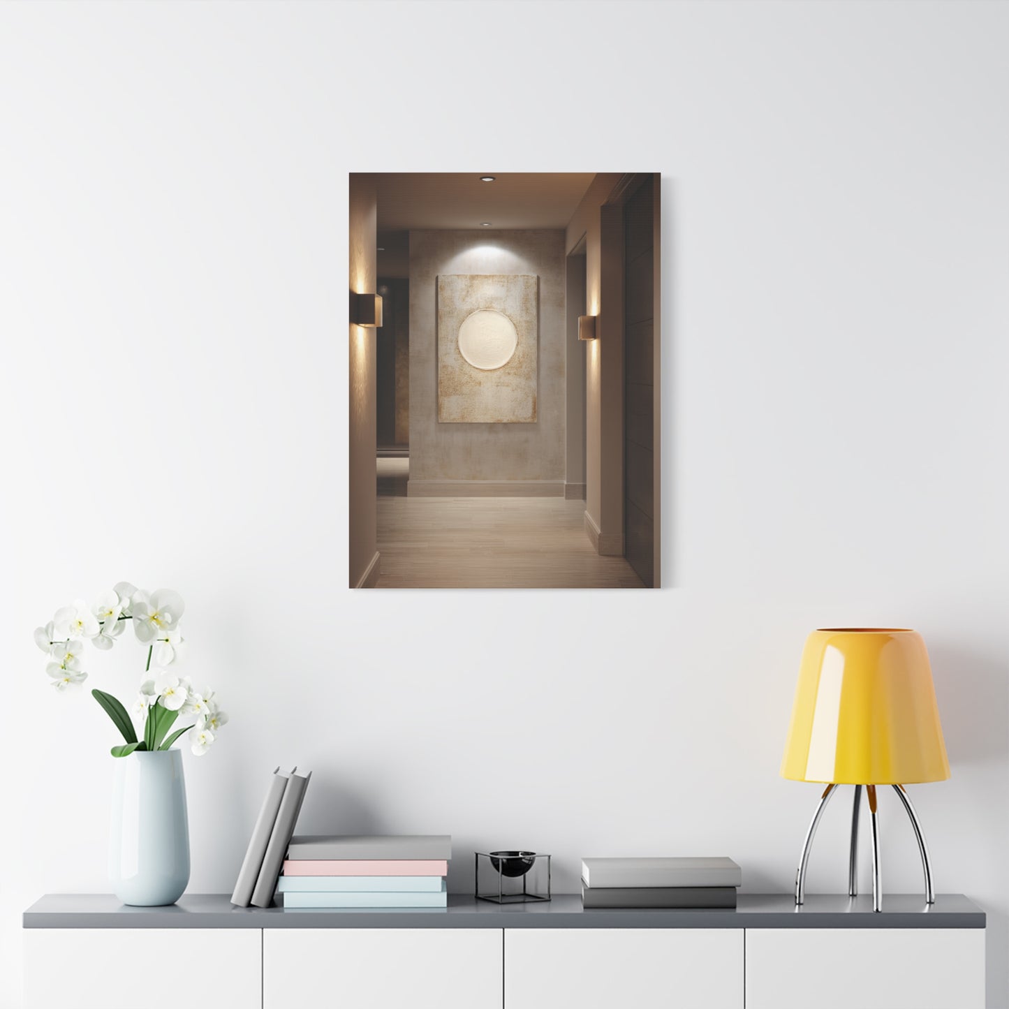 Minimalist Textured Luxury Hotel Hallway Wall Art & Canvas Print