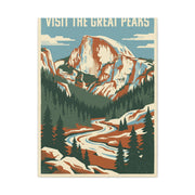 Visit The Great Peaks Vintage Poster Wall Art & Canvas Print