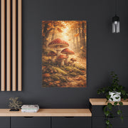 Magical Autumn Amanita Mushroom Forest Wall Art & Canvas Print