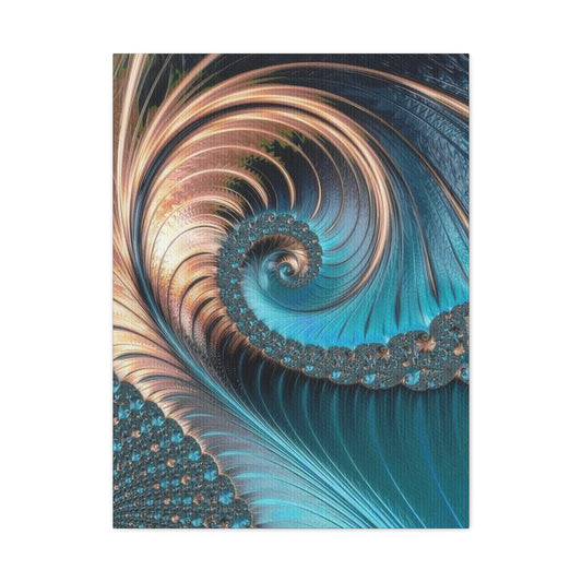 Teal Vortex Wall Art & Canvas Prints