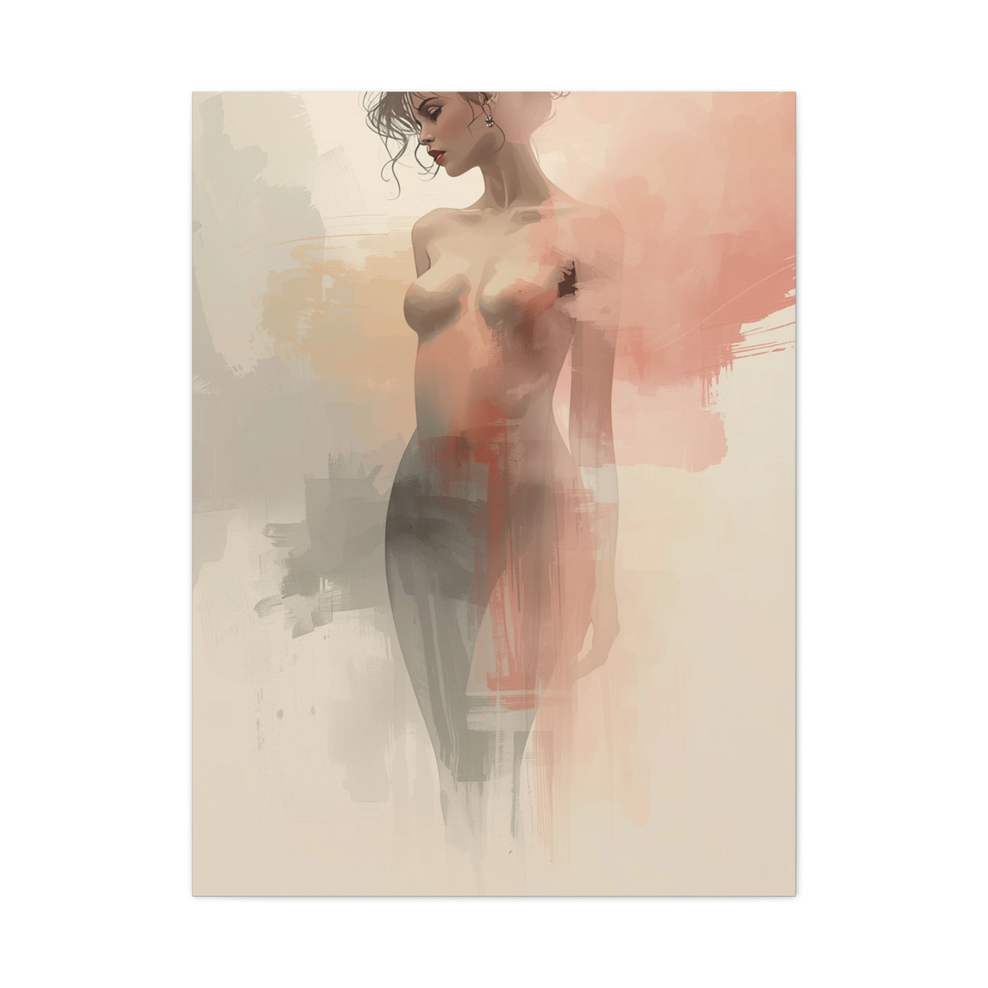 Soft Abstract Nude Silhouette Wall Art & Canvas Print