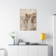 Surf Cowgirl Beach Horizon Scene Wall Art & Canvas Print