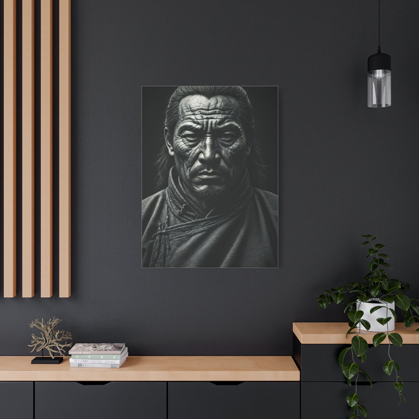 Face of Time Black & White Portrait Wall Art & Canvas Prints