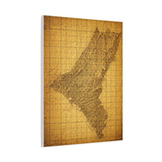 Sepia Gridland Treasure Chart Wall Art & Canvas Prints