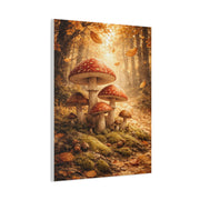 Magical Autumn Amanita Mushroom Forest Wall Art & Canvas Print
