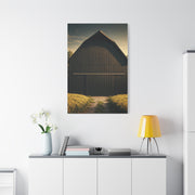 Minimal Rustic Barn Under Evening Sky Wall Art & Canvas Prints