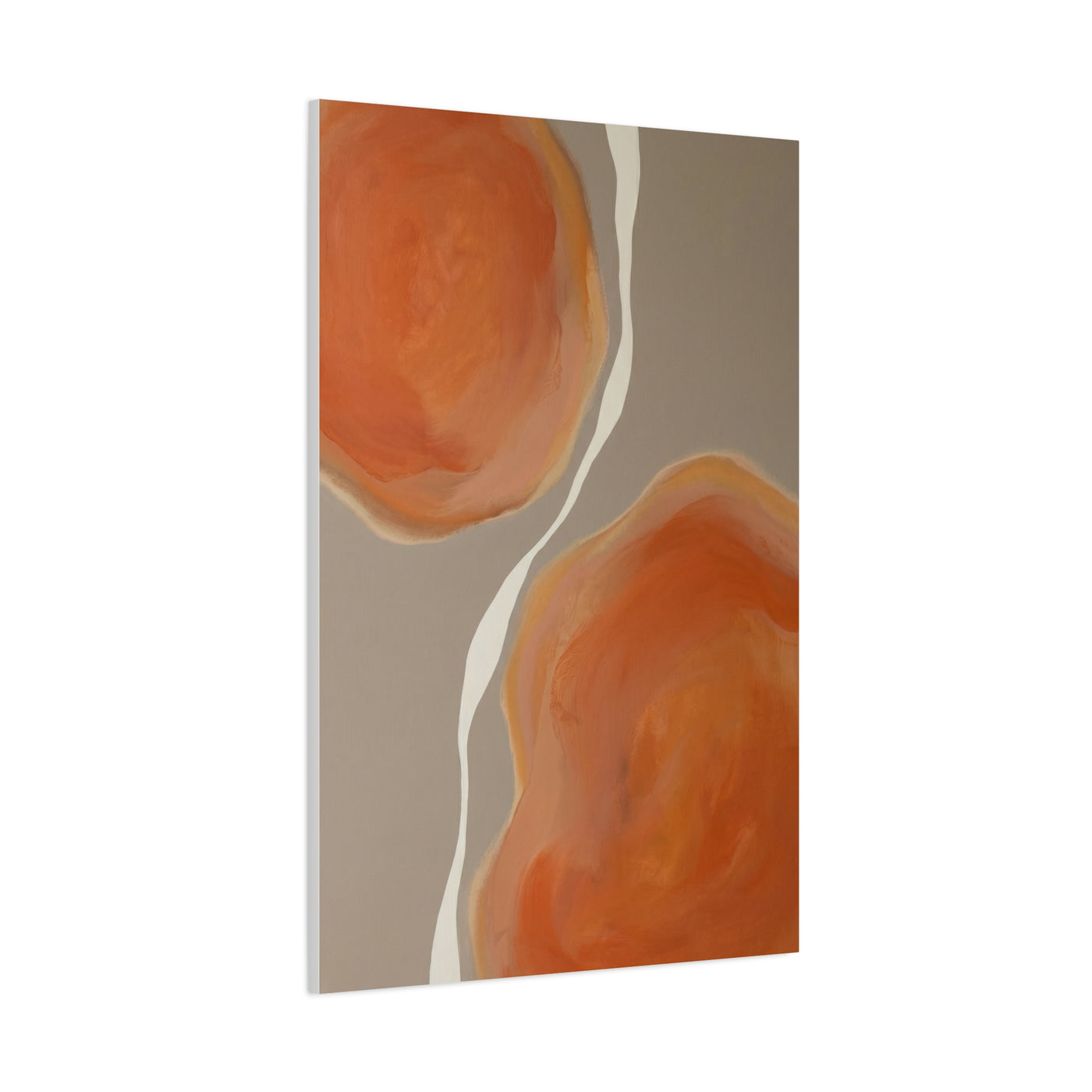 Minimal Tangerine Organic Forms Wall Art & Canvas Print