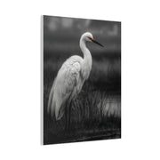 Light Grey Crane Mist Portrait Wall Art & Canvas Print