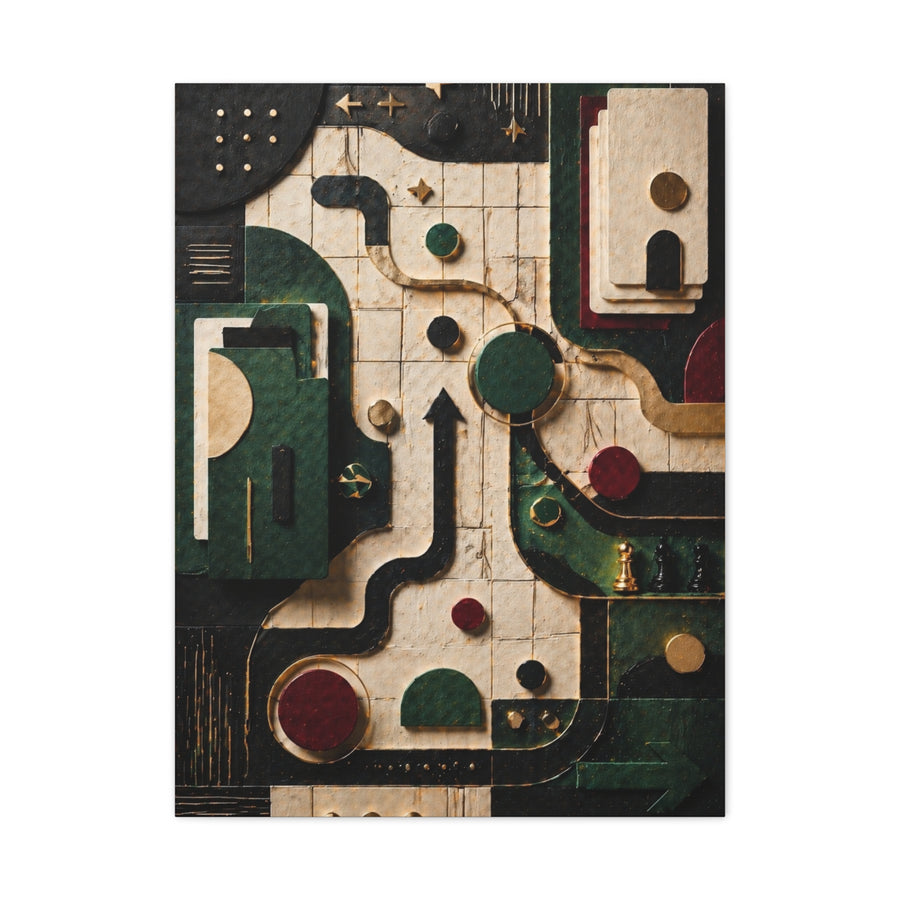 Strategic Pathway Abstract Composition Wall Art & Canvas Print