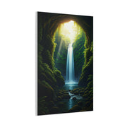 Sunlit Waterfall Sanctuary Wall Art & Canvas Prints