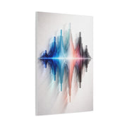 Luminous Soundwave Glass Sculpture Wall Art & Canvas Print