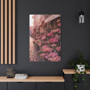 Parisian Pink Flower Market Street Wall Art & Canvas Print