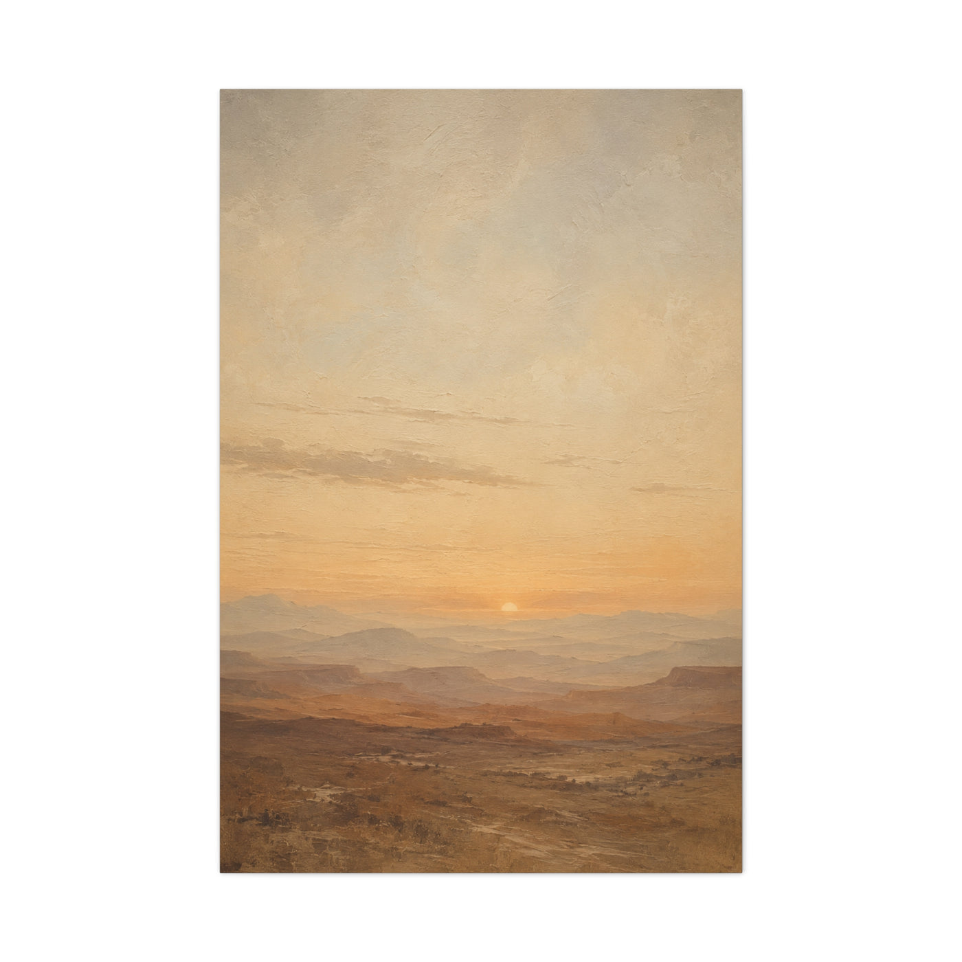 Minimal Desert Horizon Sunset Panorama Wall Art & Canvas Print